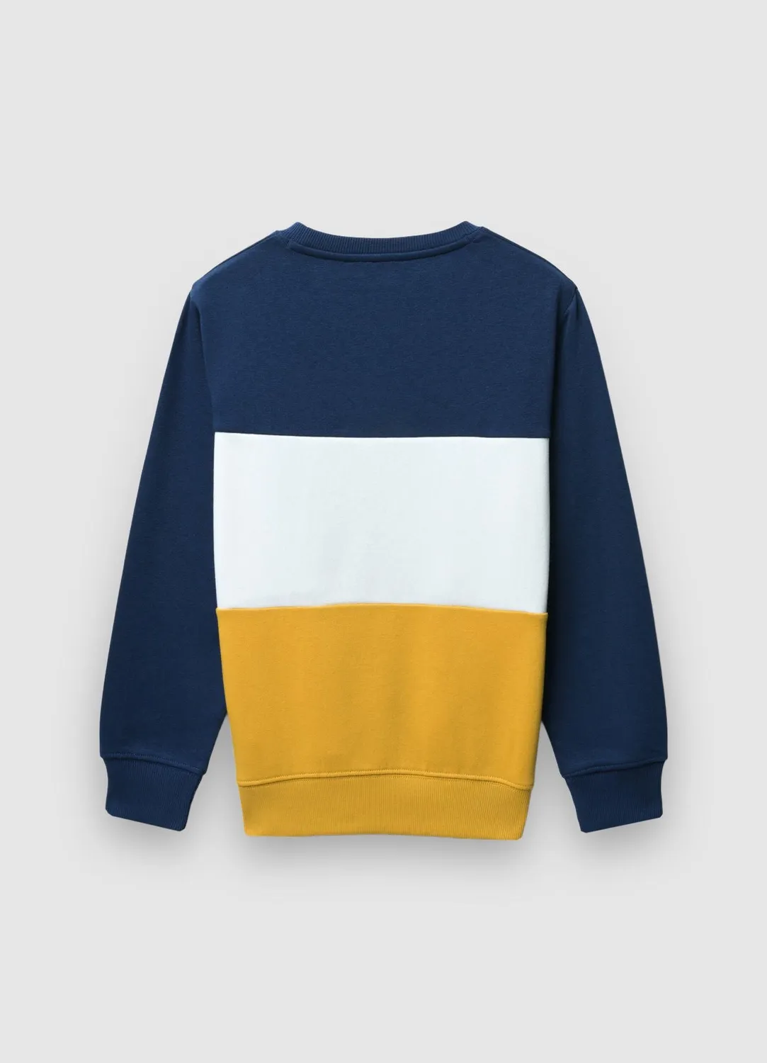 Calliope Sweat col rond garçon inscription blocs couleur