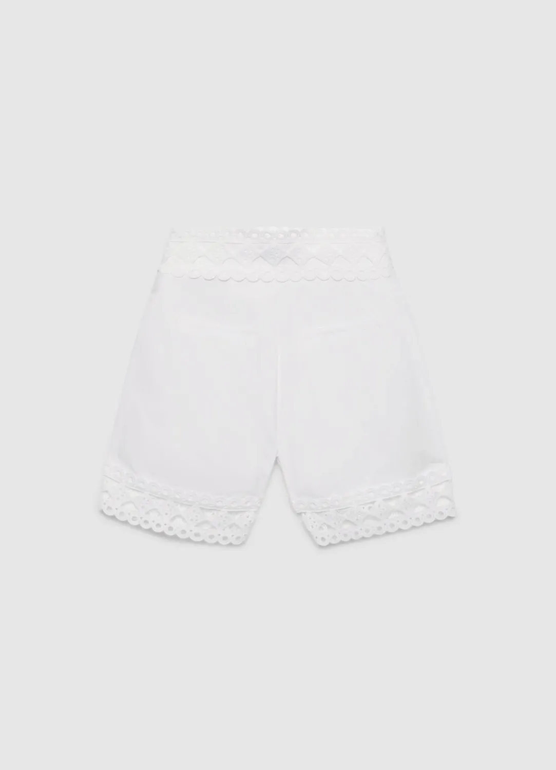 Calliope Short taille haute uni à broderies femme