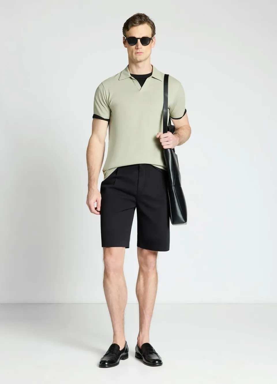 Calliope bermuda chino homme uni jambe large