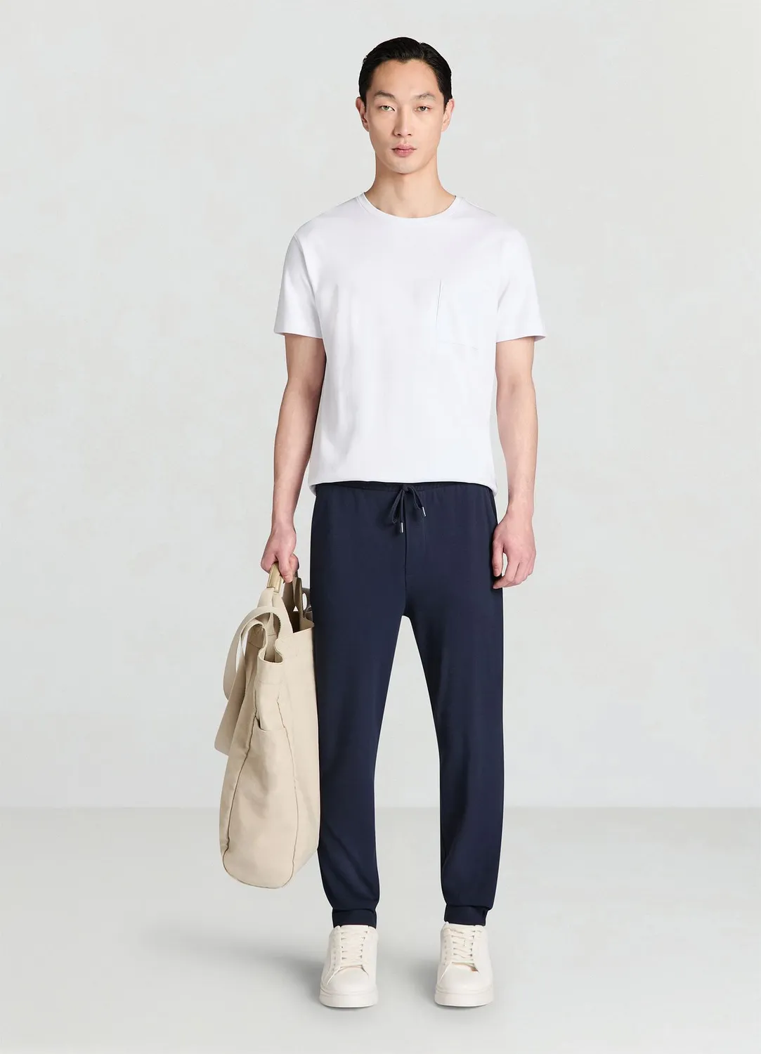 Calliope pantalon jogging piqué homme uni