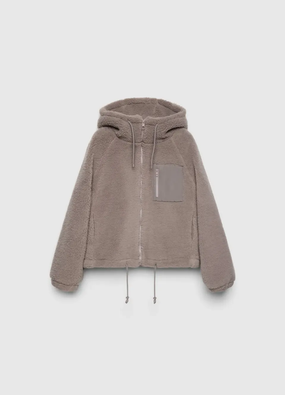 Calliope veste teddy femme à capuche unie