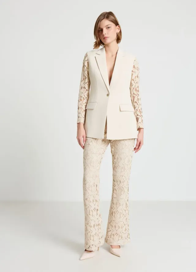 Calliope pantalon flare dentelle femme cérémonie