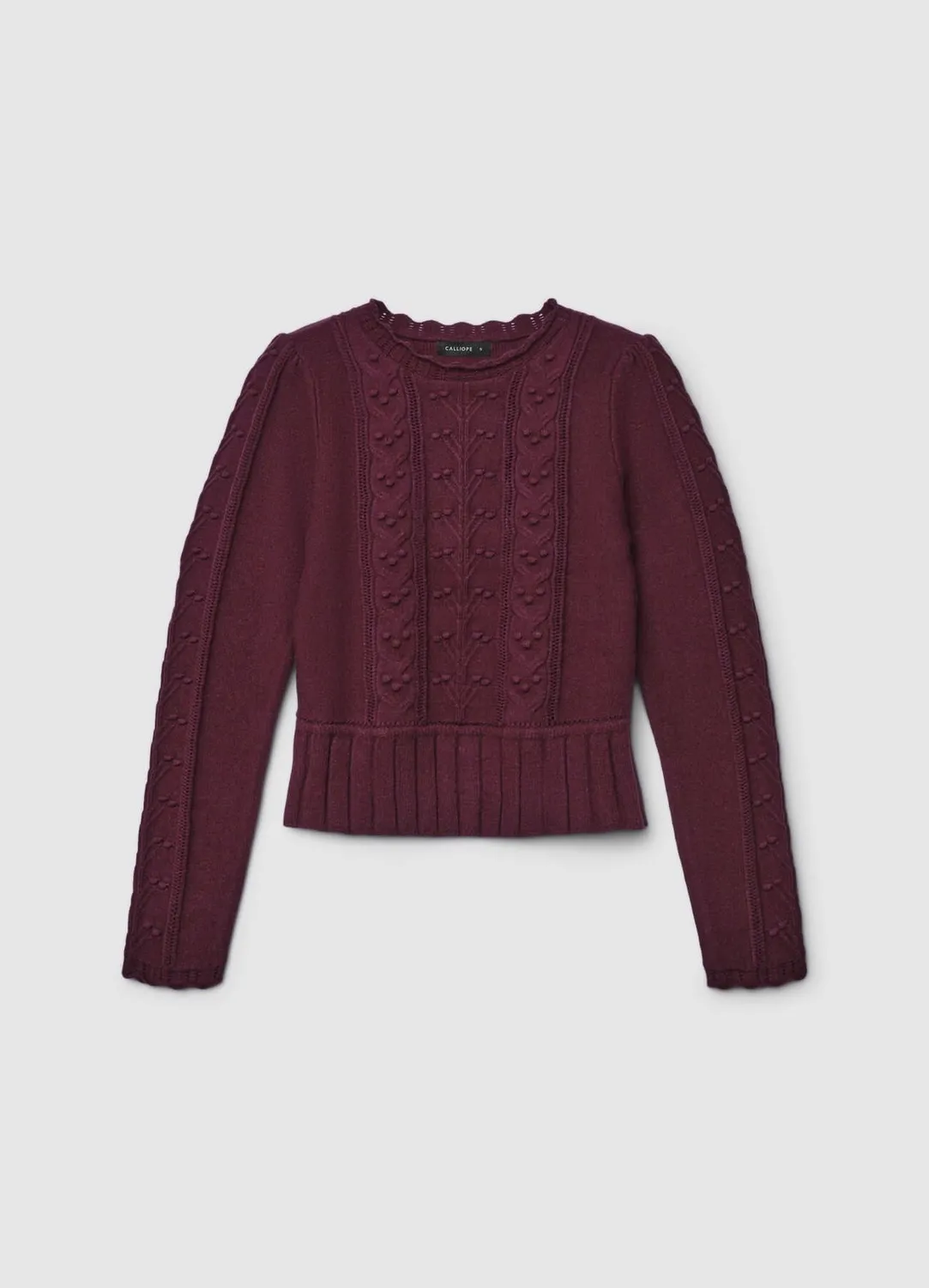 Calliope Lavorazione pull maille volants femme