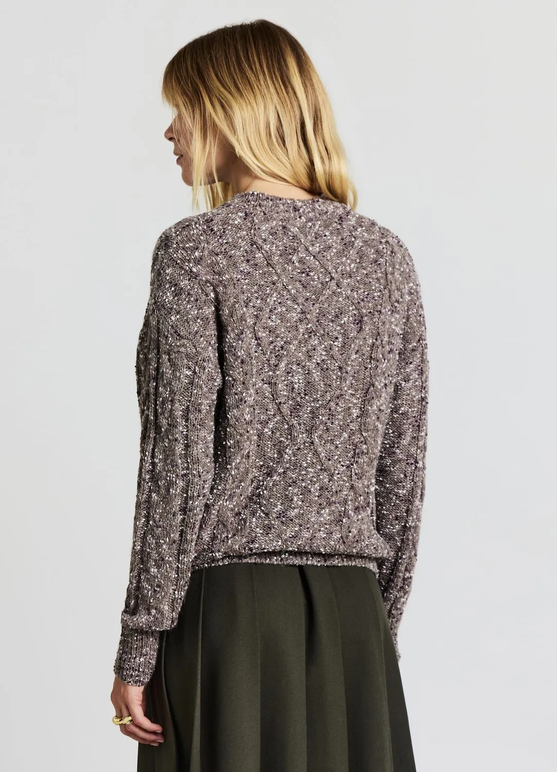 Calliope pull torsadé tresses femme col rond