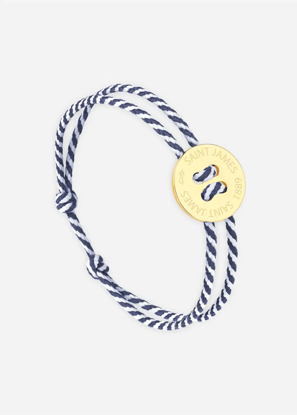 Saint James Le Vent à la Française bracelet Bouton or marine