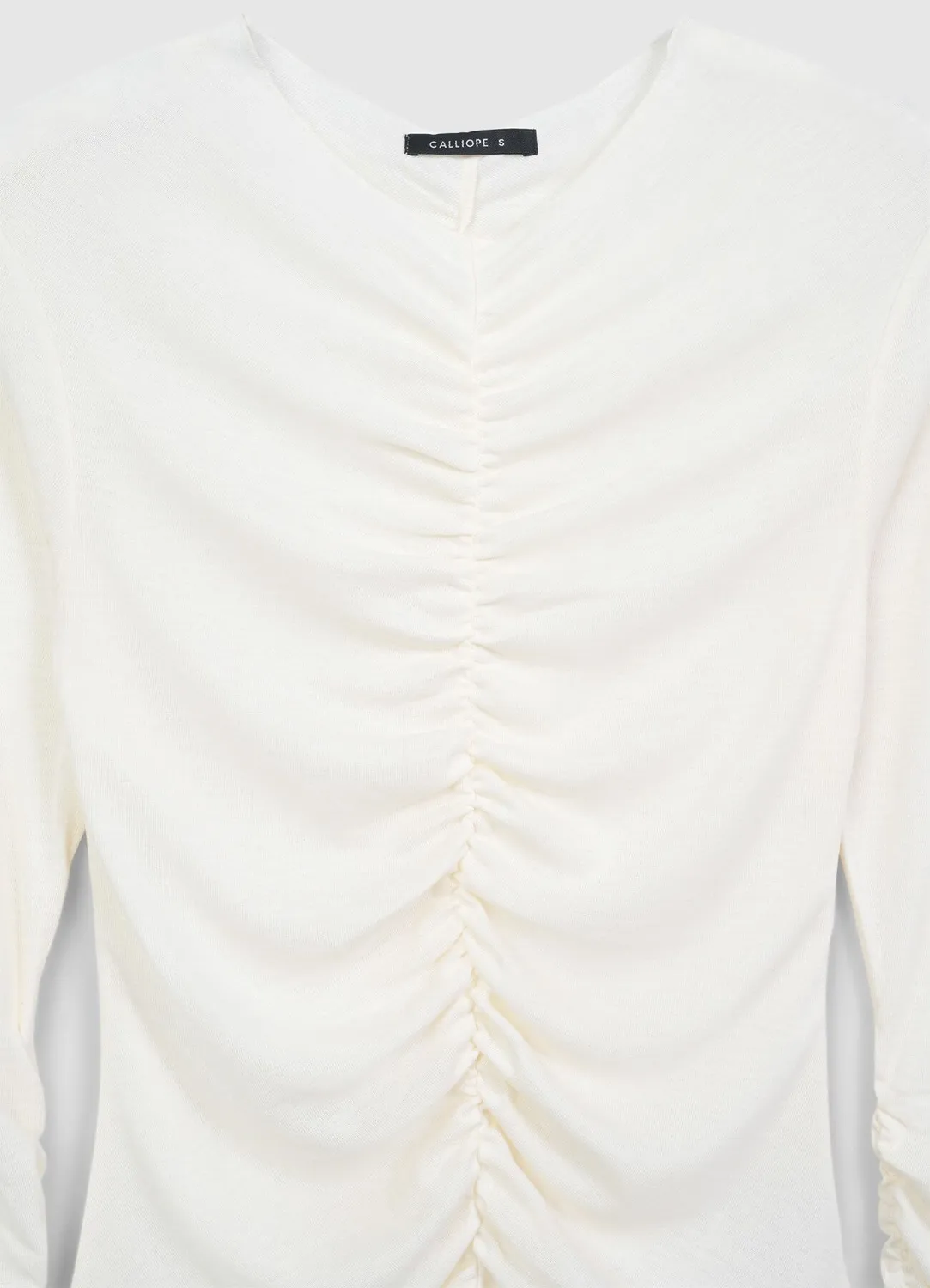 Calliope t-shirt froncé femme manches longues