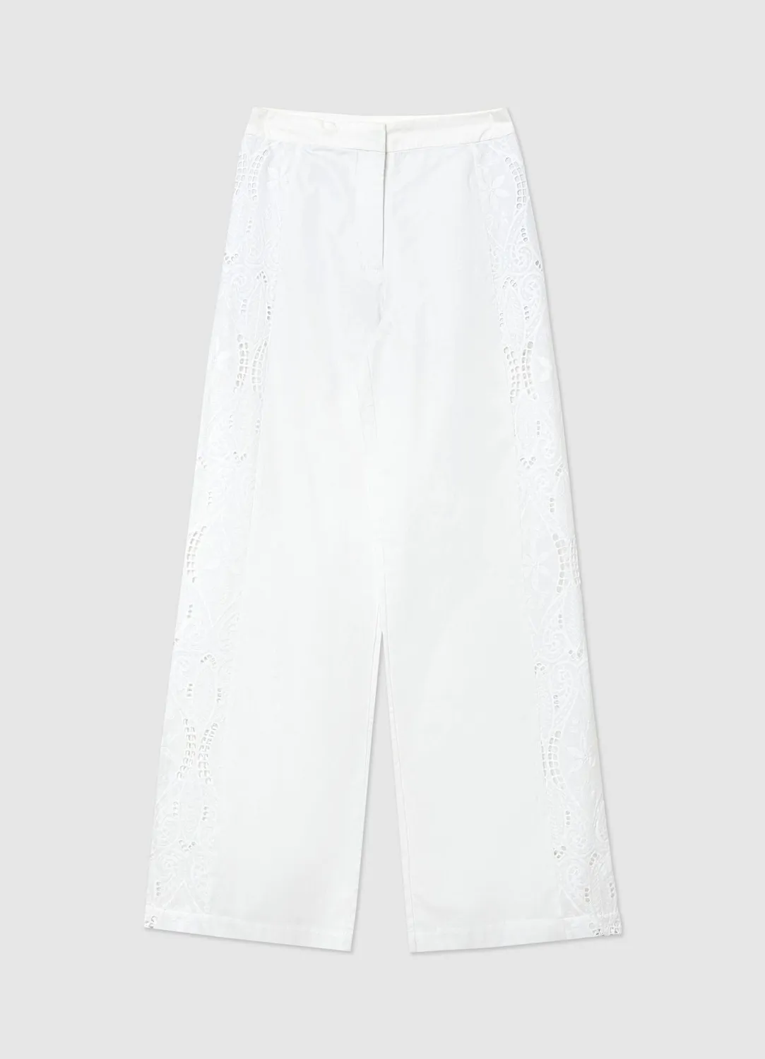 Calliope Palazzo pantalon palazzo femme S broderie sangallo