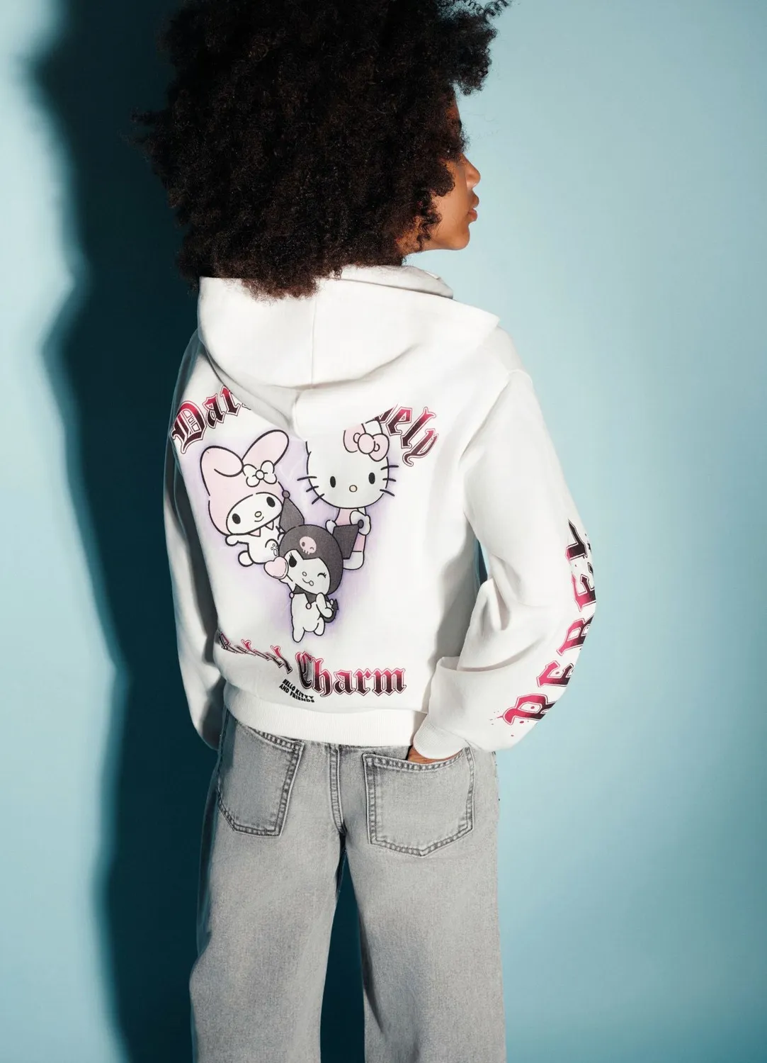 Calliope sweat Kuromi fille zippé capuche