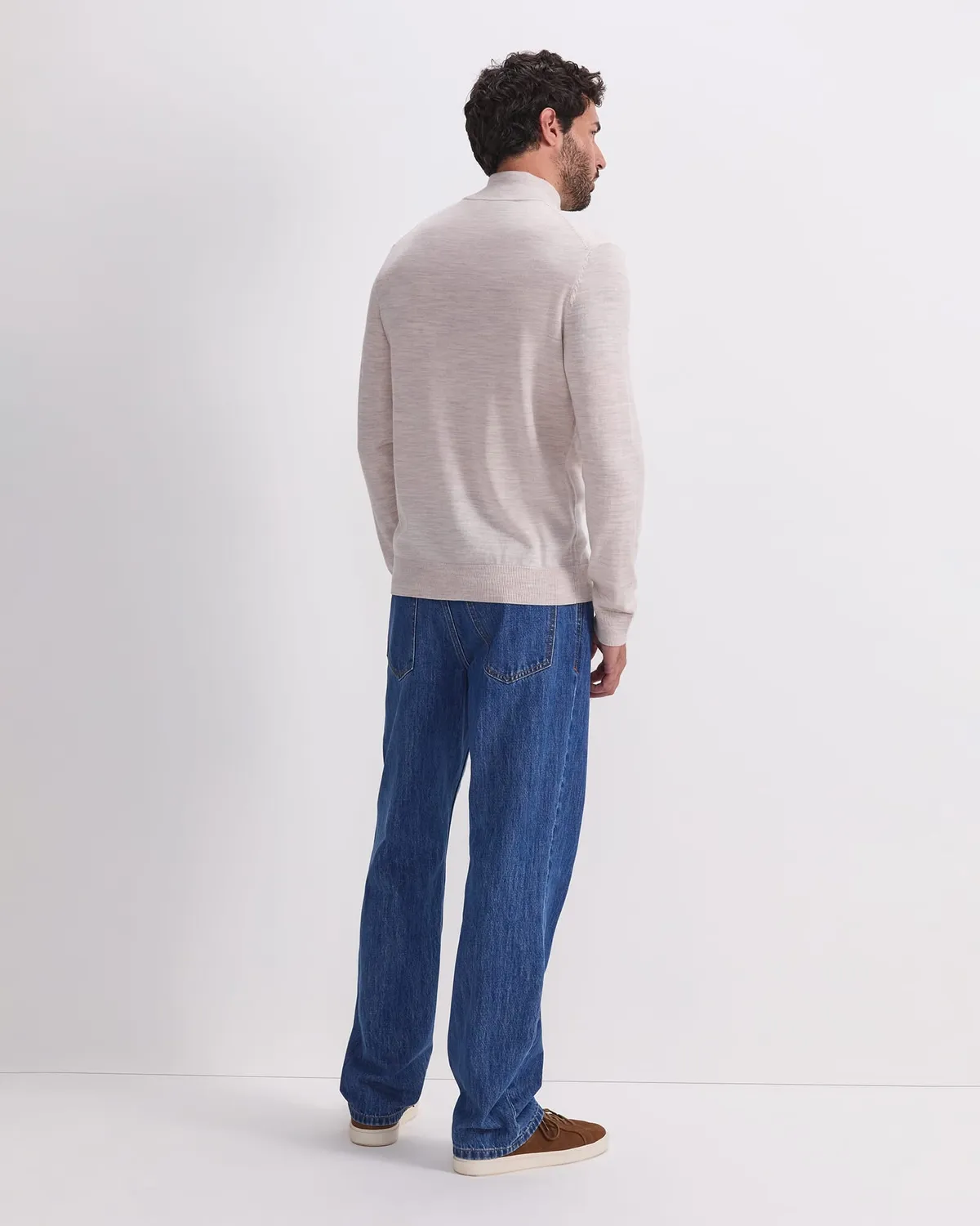 Sportscraft Merino pull col zippé laine homme quart zip
