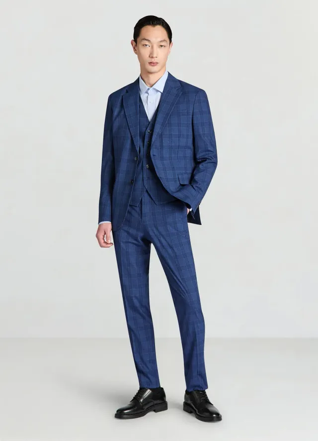 Calliope Atelier Pantalon Carreaux Homme Coupe Droite