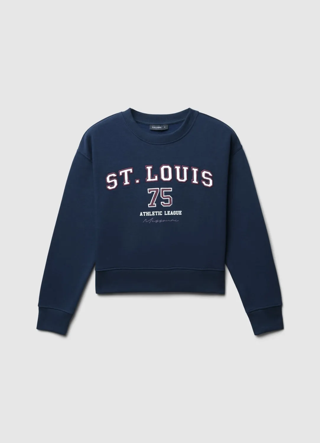 Calliope Felpa College sweat femme cropped imprimé