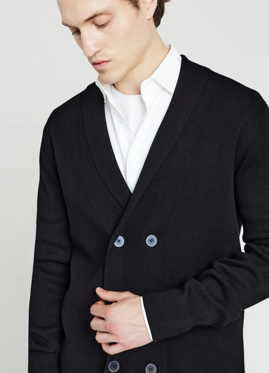 Calliope Double boutonnage cardigan homme col classique