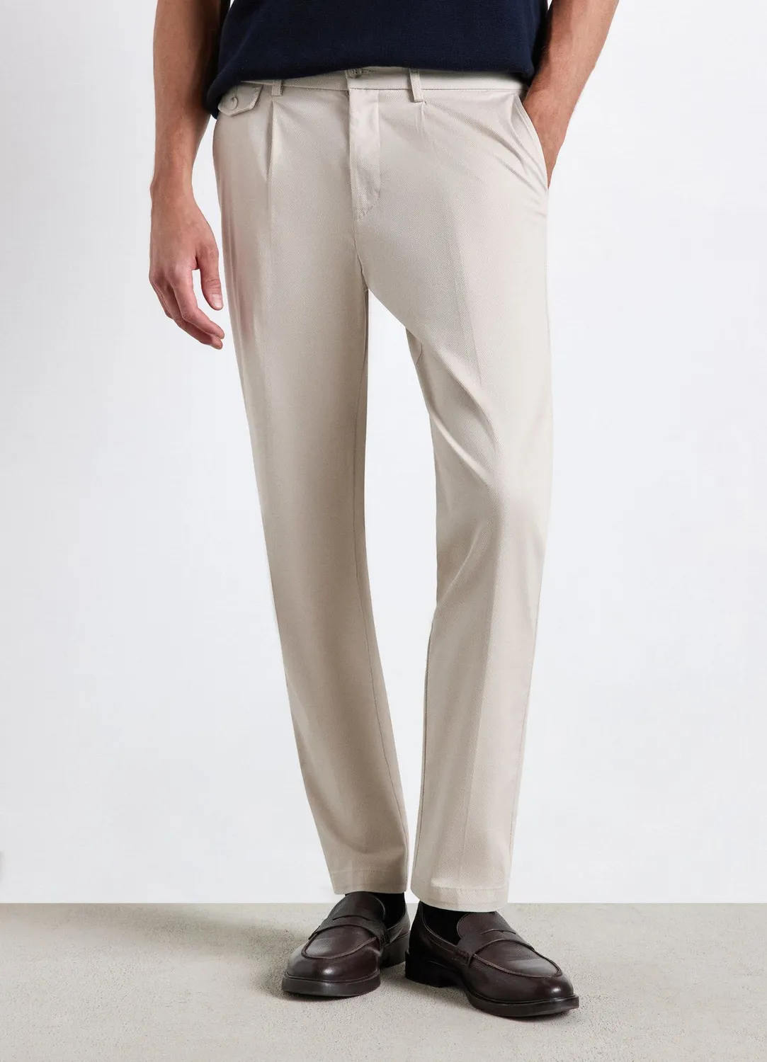 Calliope pantalon chino homme coupe droite taille elastique