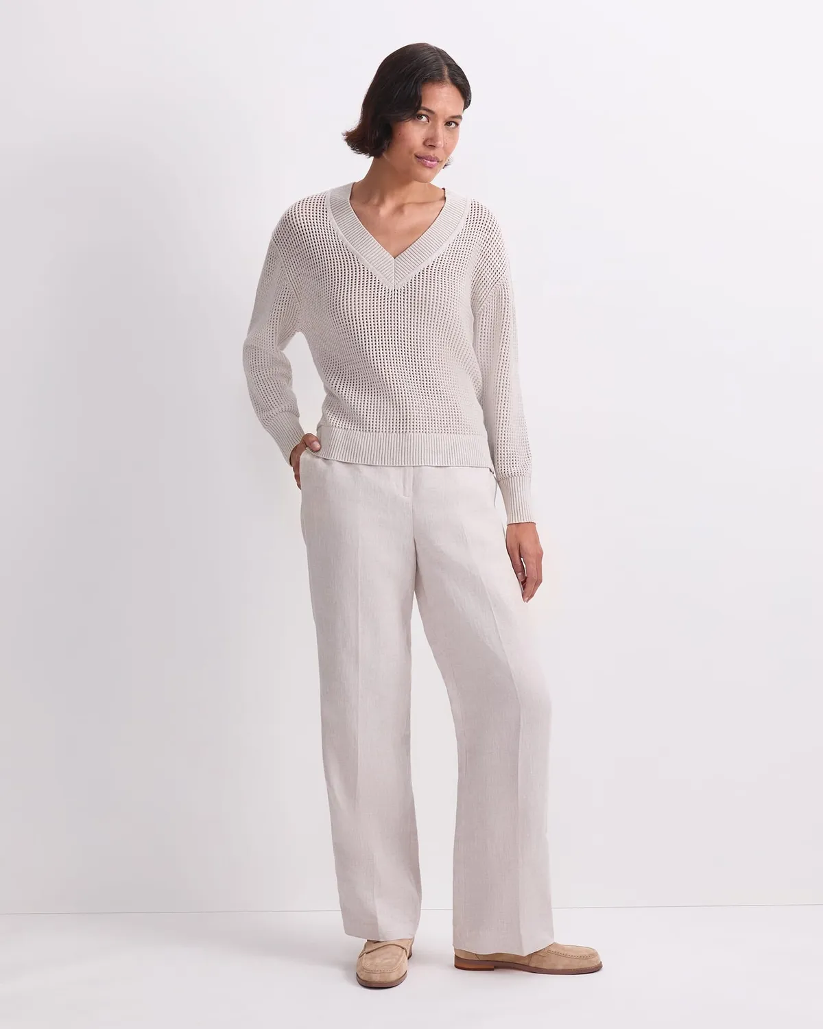 Sportscraft Crochet pull sans manches coton