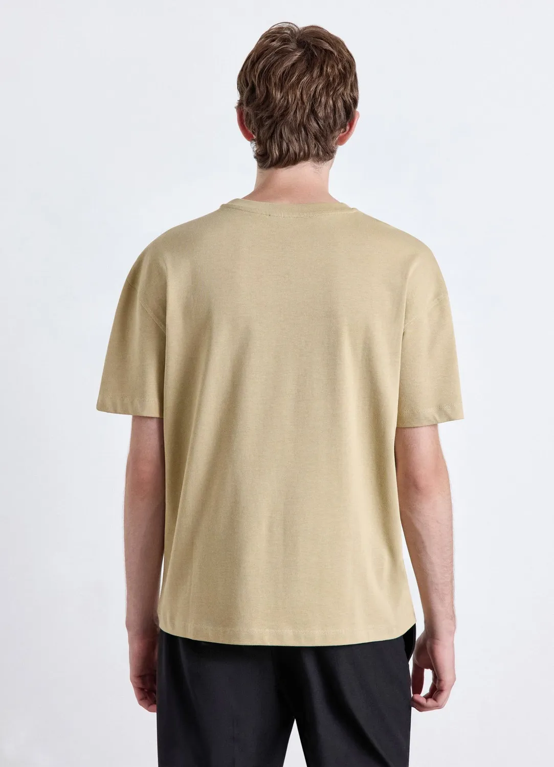 Calliope T-shirt boxy uni homme col rond manches courtes