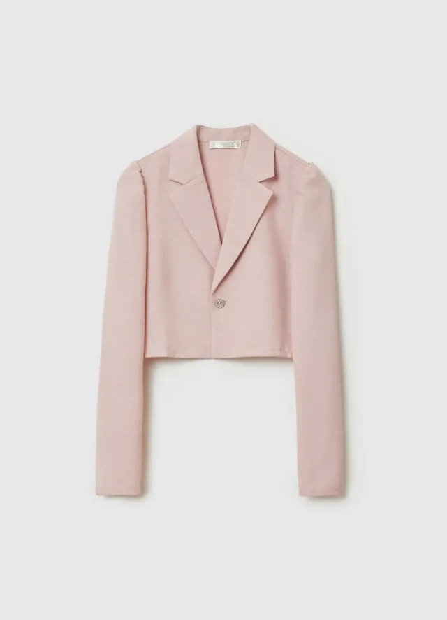 Calliope veste courte fille bouton bijou cérémonie