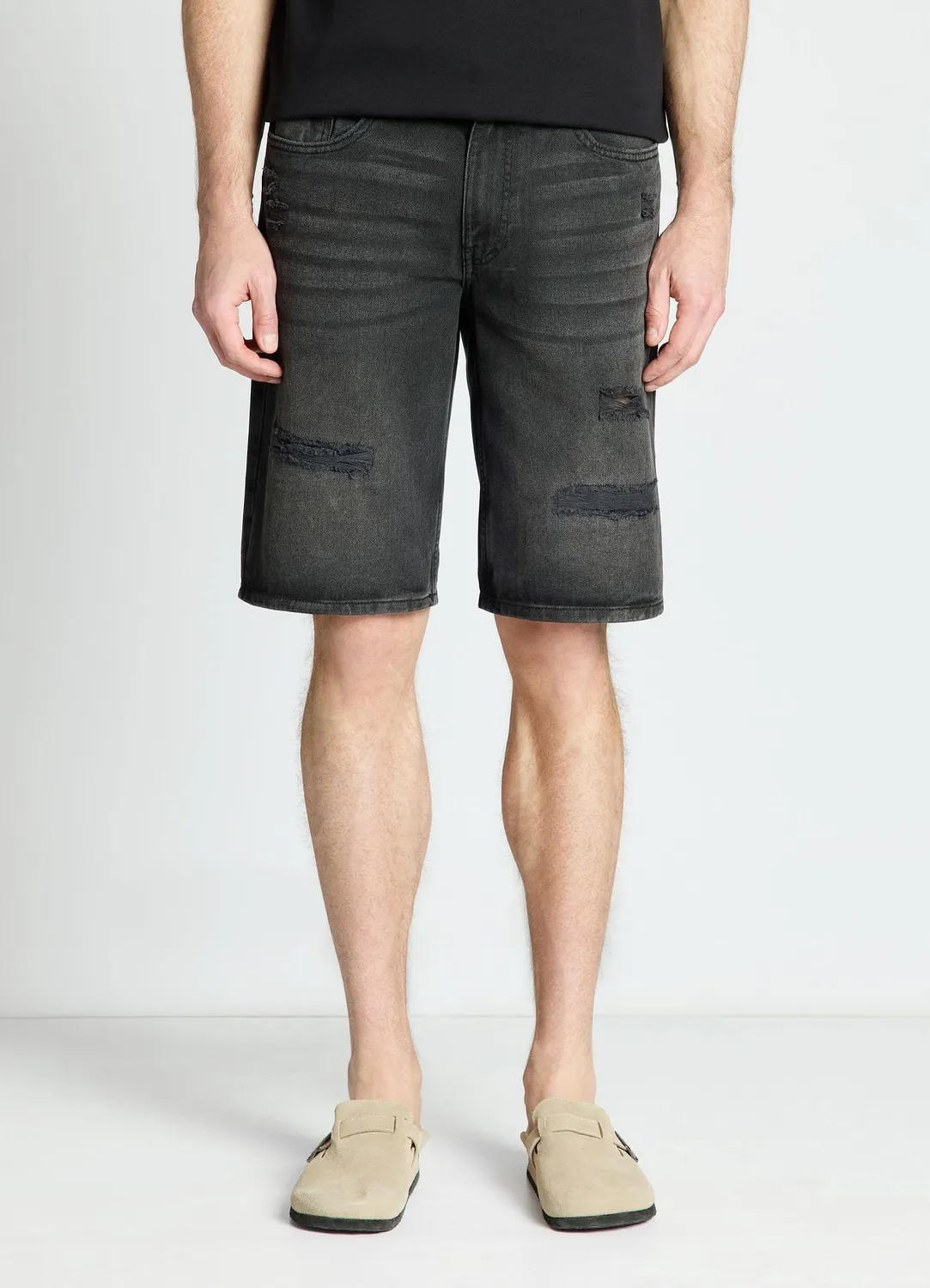 Calliope short jean homme déchiré à revers