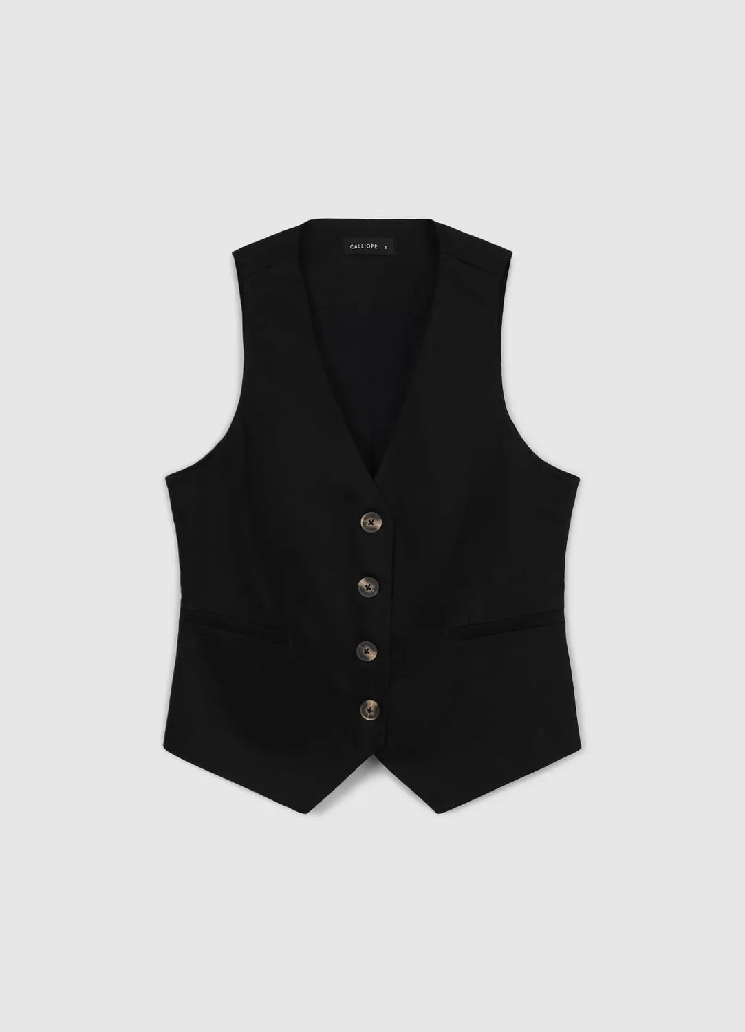 Calliope gilet coton rasatello boutonné femme
