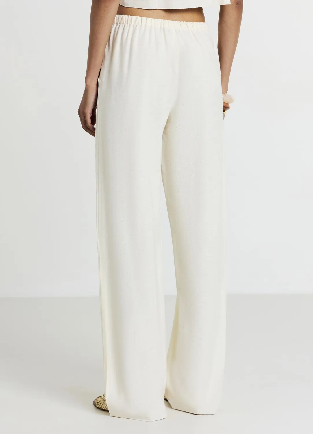 Calliope pantalon palazzo brodé femme