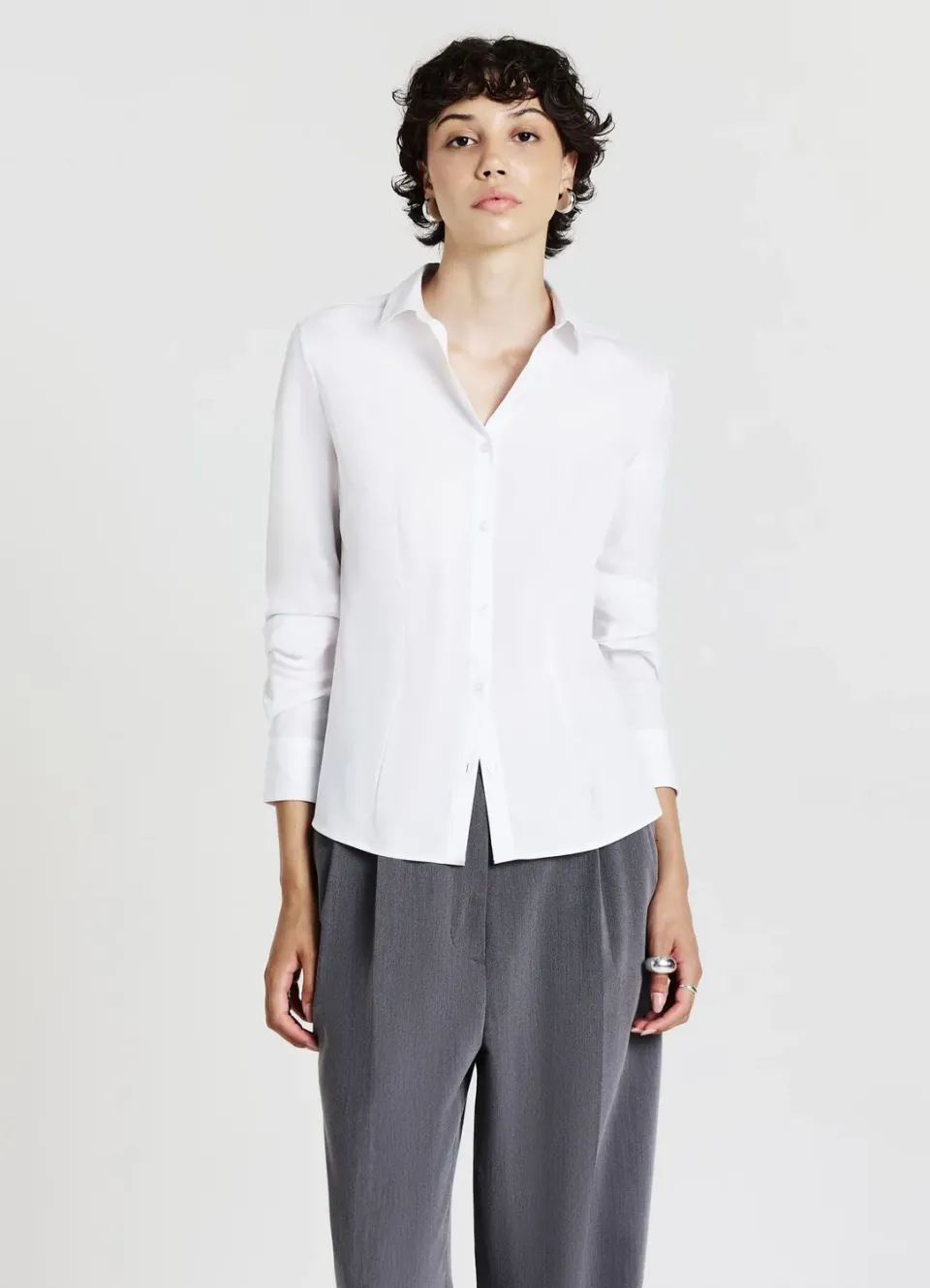 Calliope chemise popeline slim femme blanche taille M