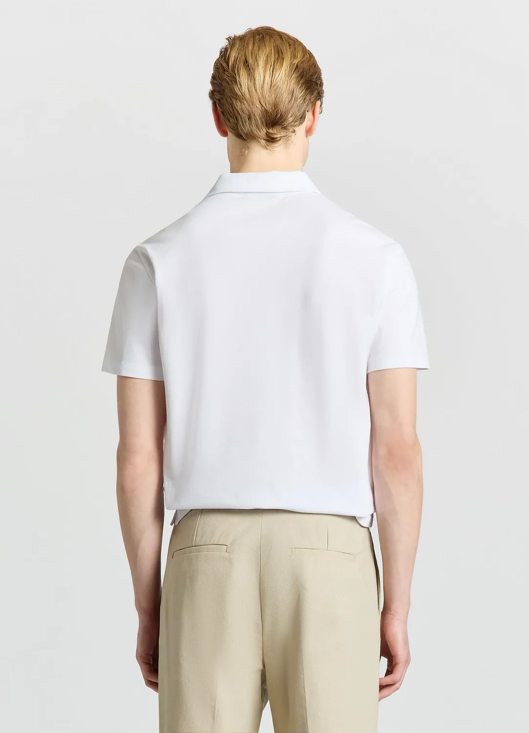 Calliope t-shirt polo homme uni sans boutons