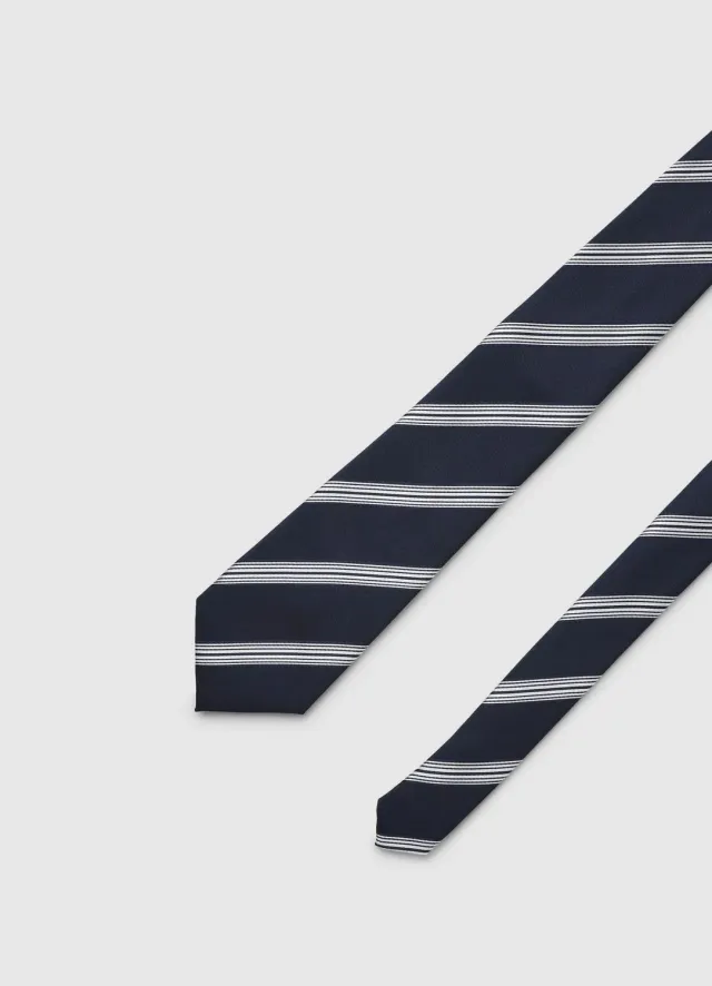 Calliope cravate homme rayures diagonales fine