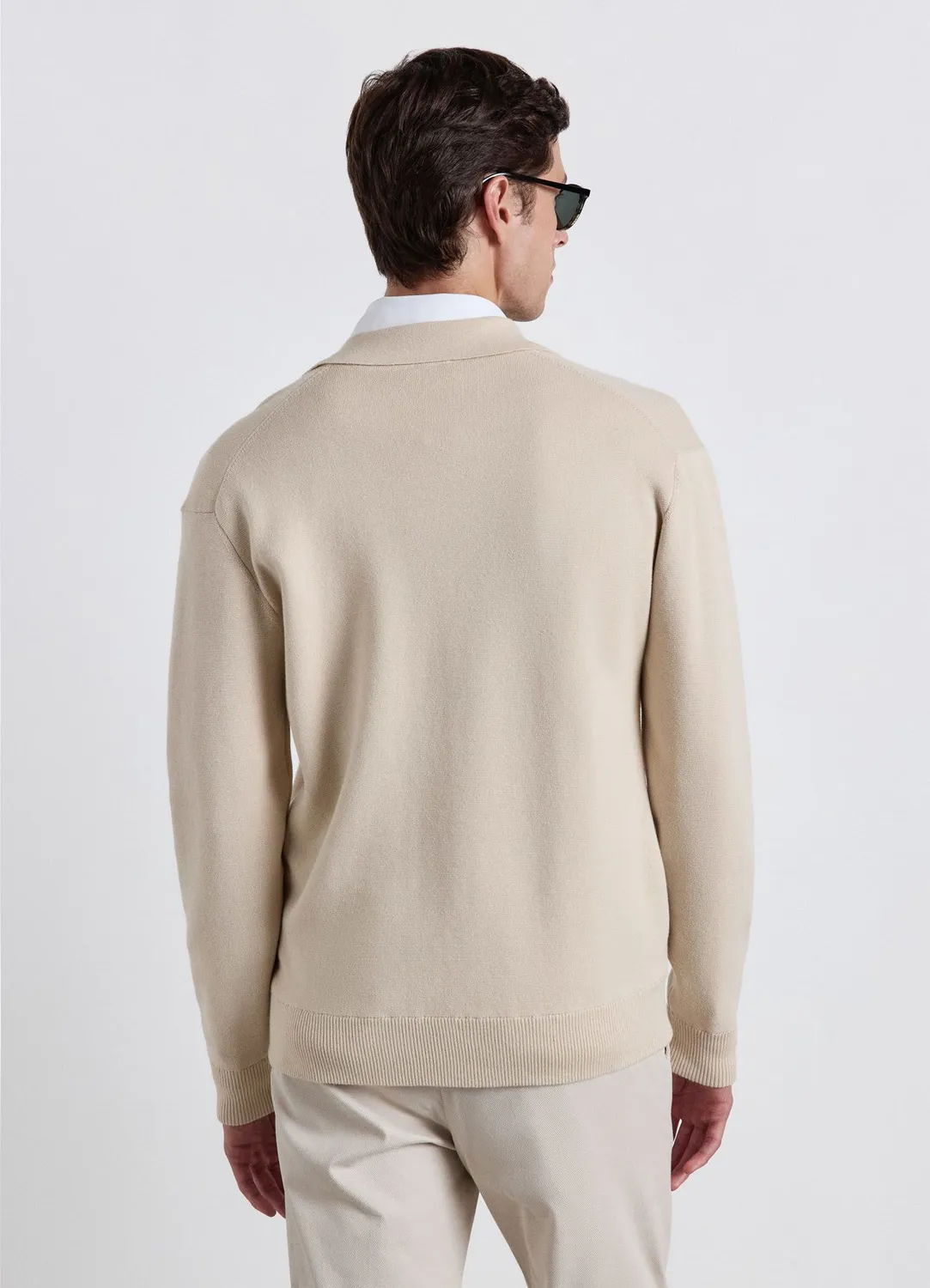 Calliope Cardigan col chemise homme boutons uni
