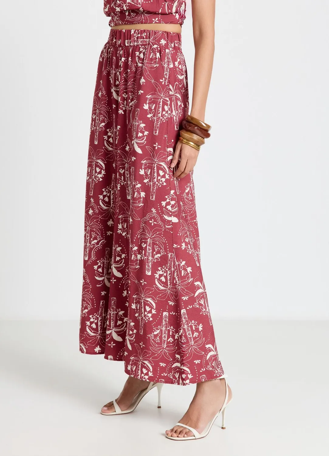 Calliope jupe-pantalon femme imprimée taille élastiquée