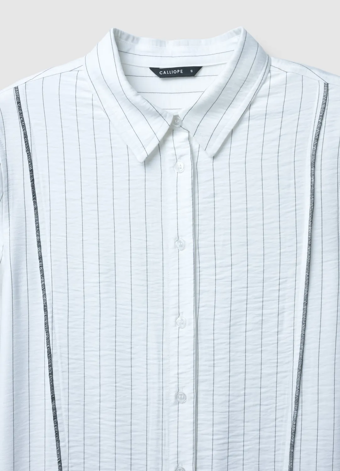 Calliope chemise manches longues rayures fines ample