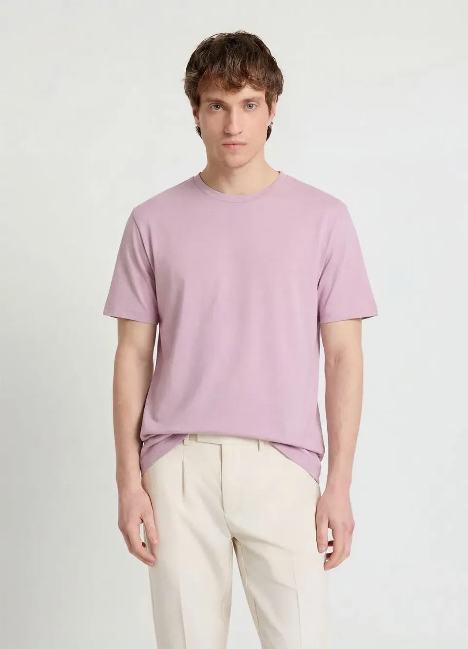 Calliope t-shirt homme col rond uni coton