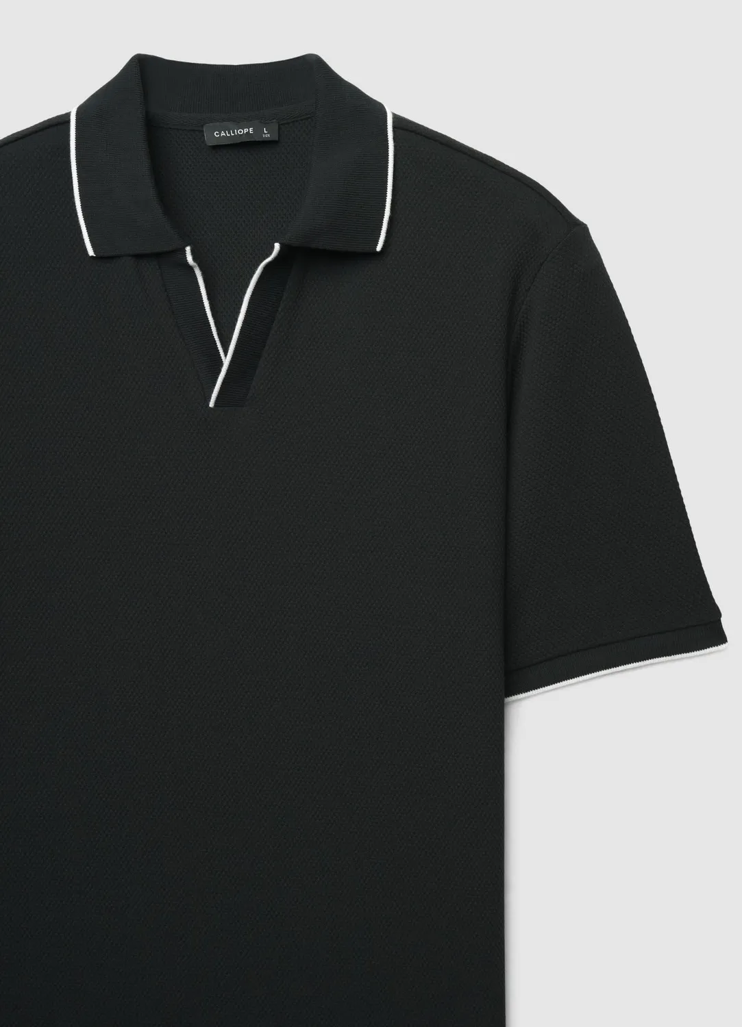 Calliope polo piqué homme sans boutons