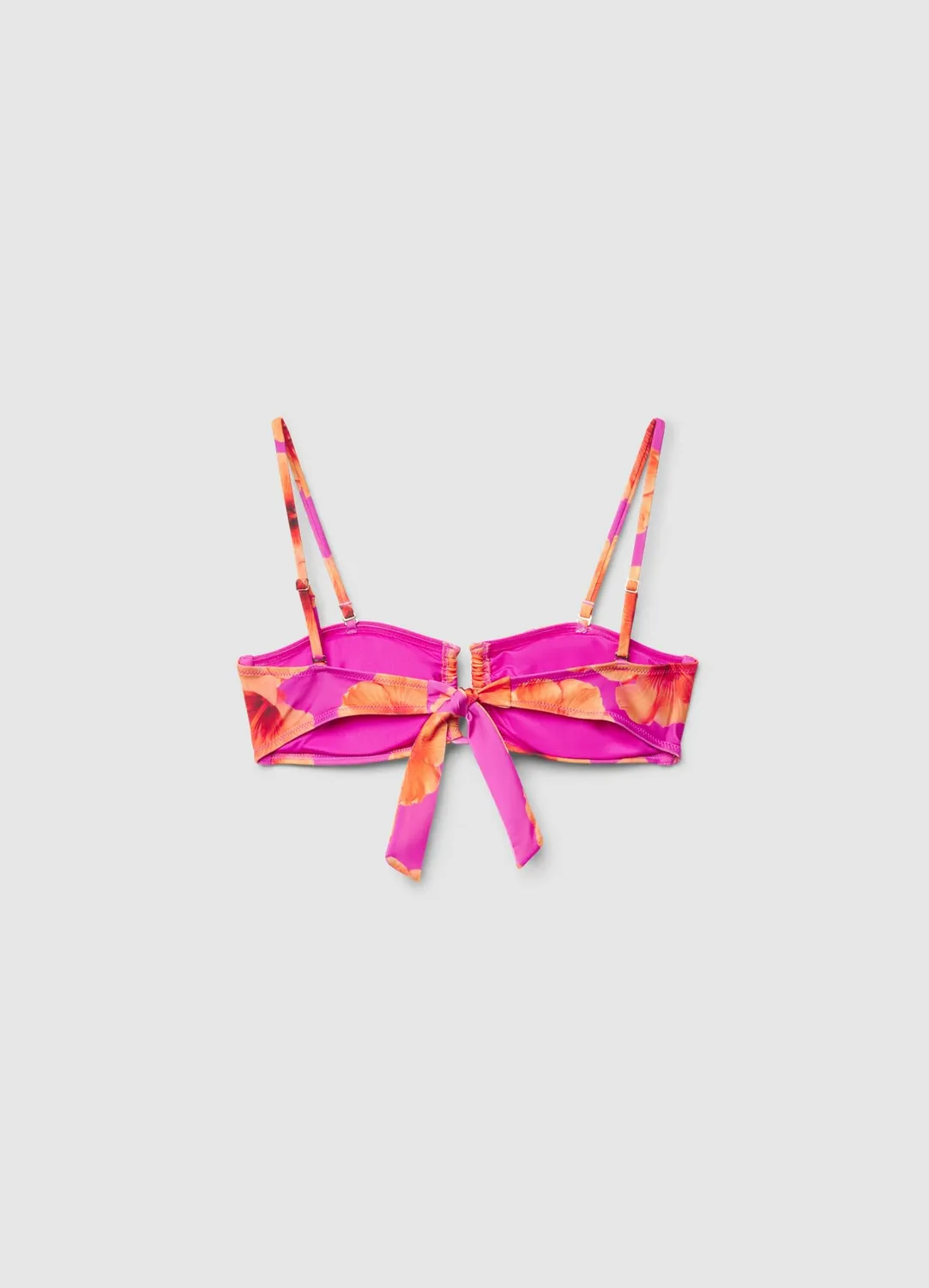 Calliope haut de bikini bandeau floral hibiscus