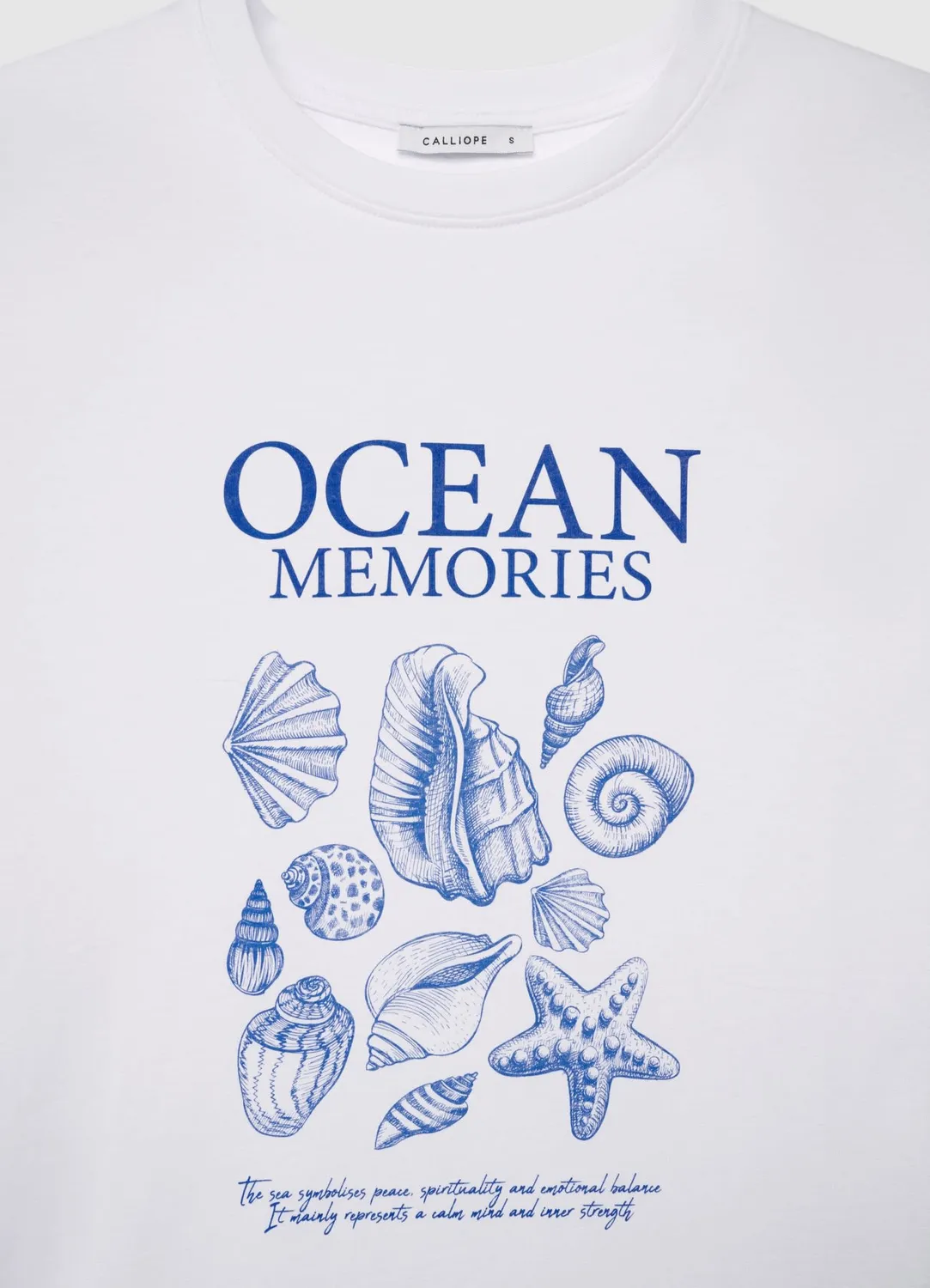 Calliope t-shirt femme imprimé mer col rond manches courtes