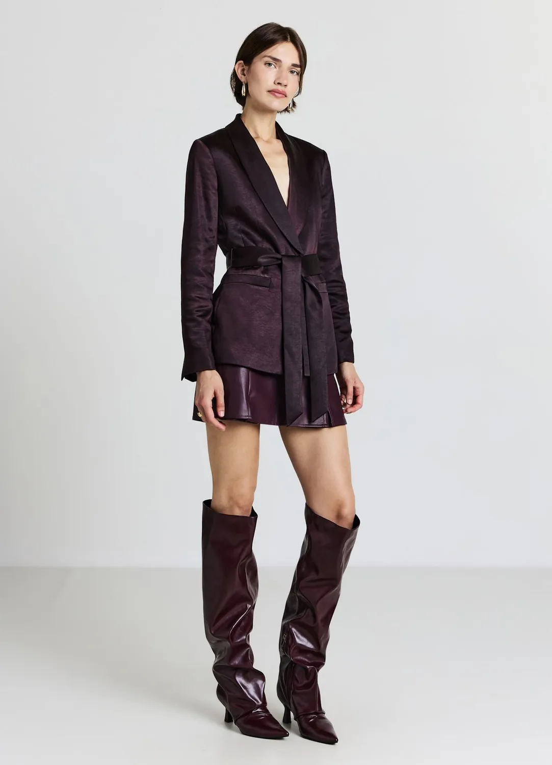 Calliope jupe-short simili cuir effet jupe femme