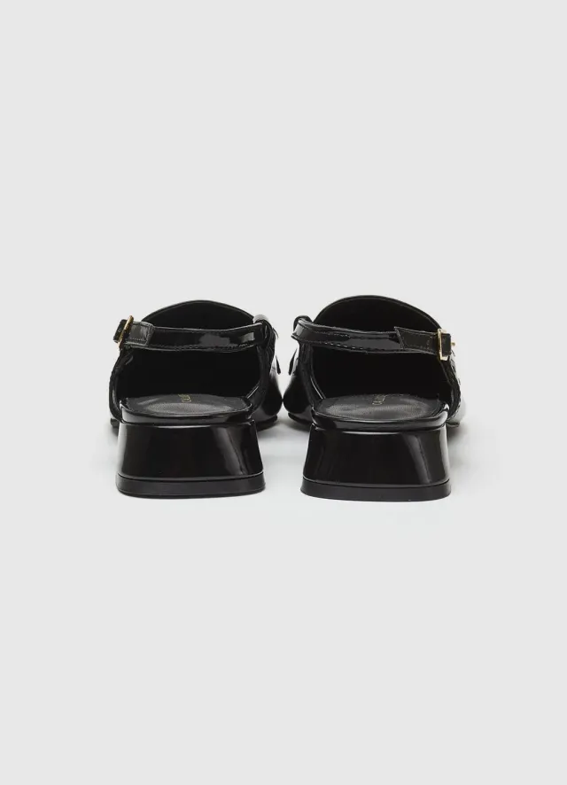 Calliope slingback mocassin chaussures femme talon bas