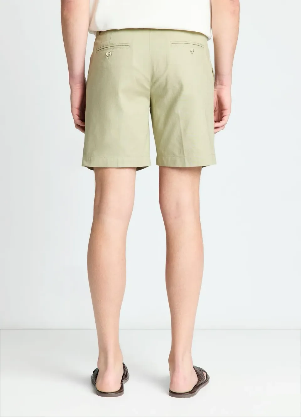 Calliope bermuda à pinces short homme uni passants ceinture