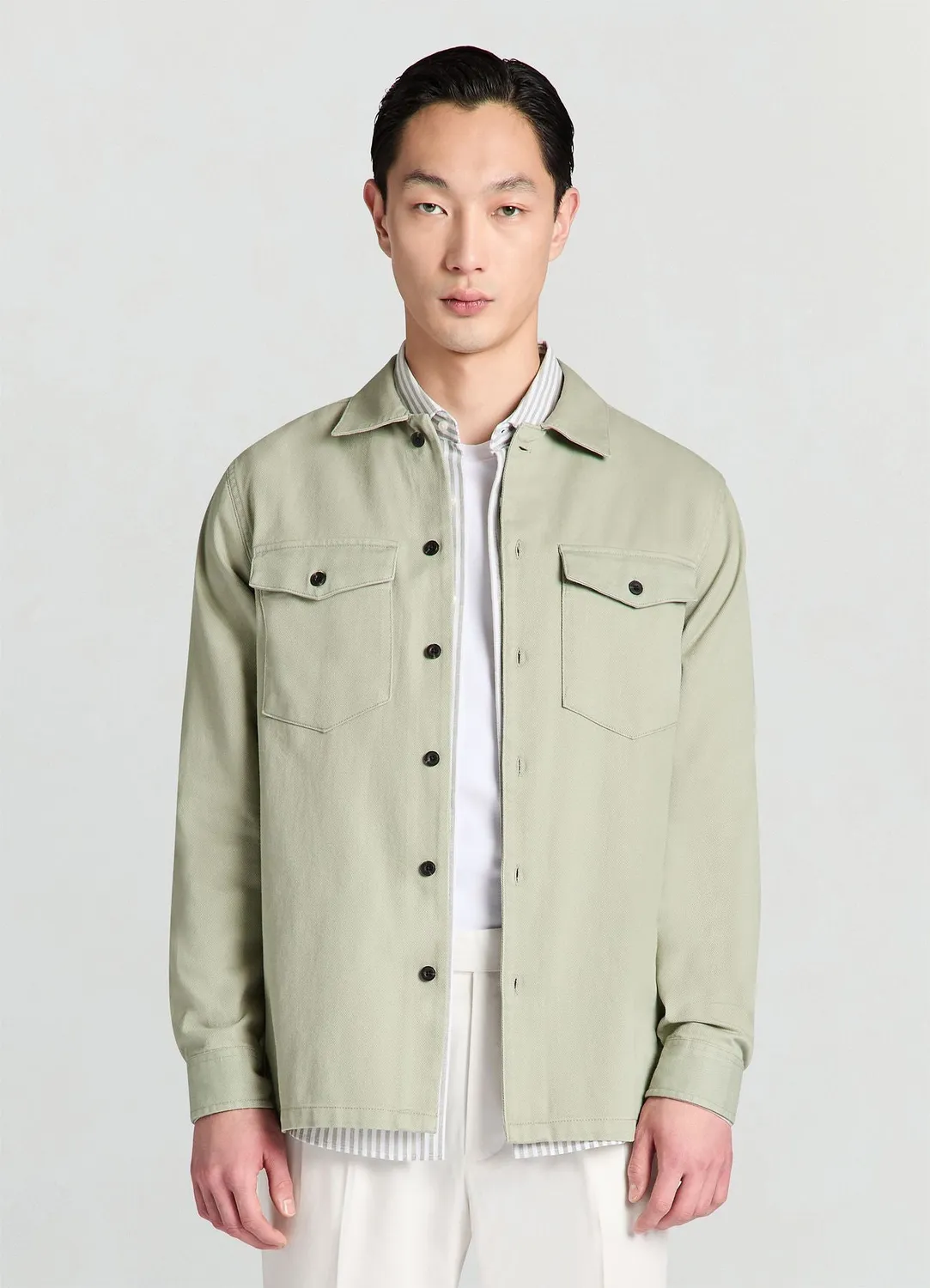 Calliope Chemise worker homme unie poches