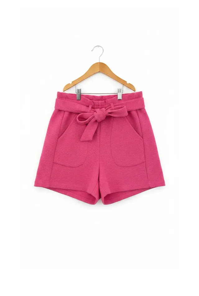 Perpète gaufre framboise short coton S