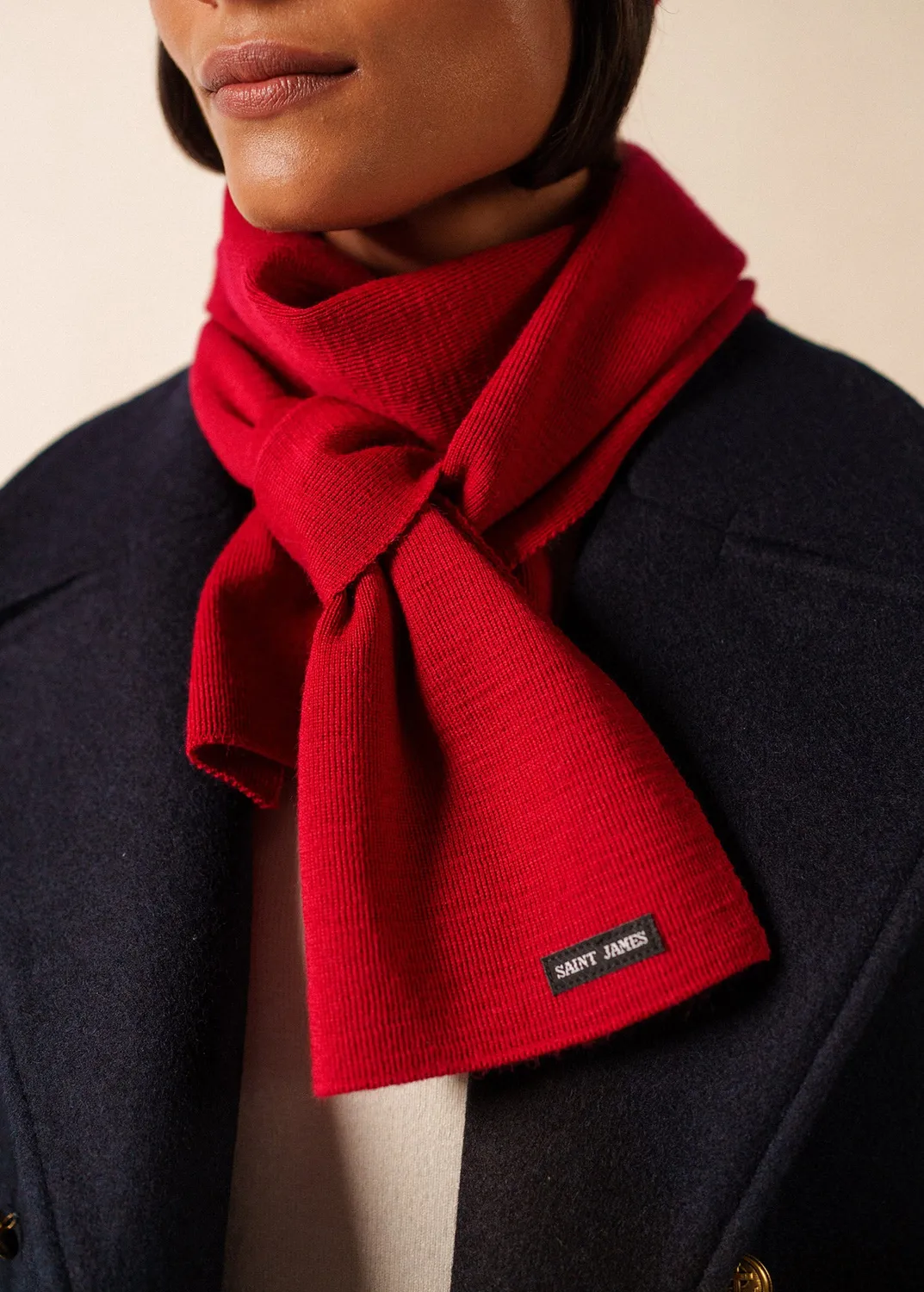 Saint James Scarf écharpe laine bordeaux Médoc adulte 1,6 m