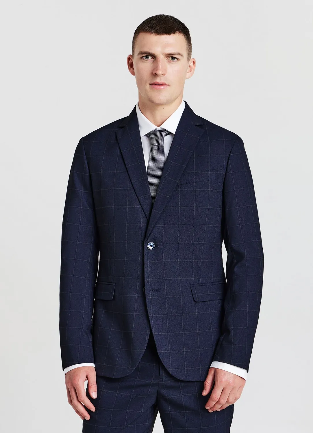 Calliope veste homme à carreaux 2 boutons