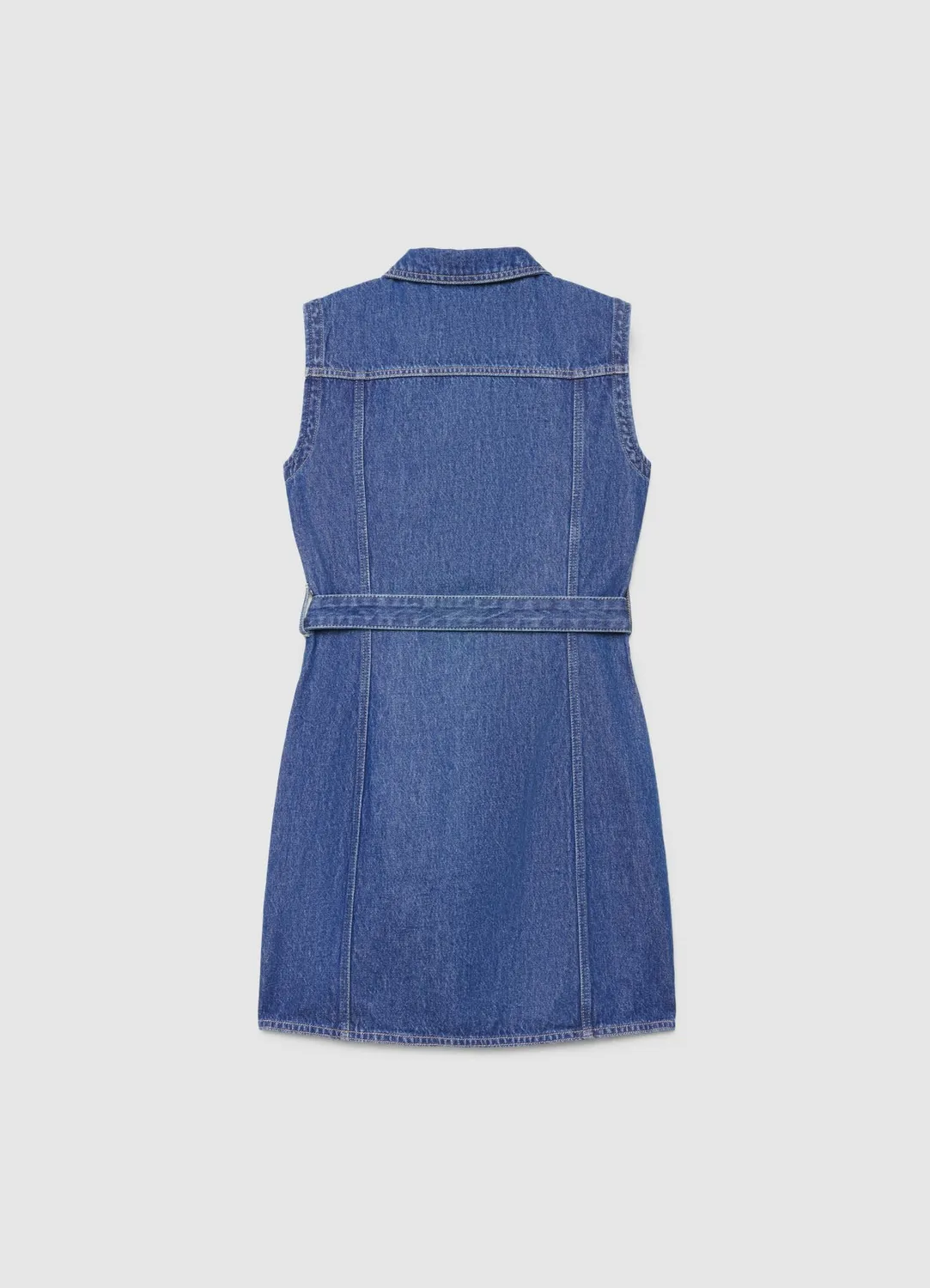 Calliope robe denim sans manches femme ceinture