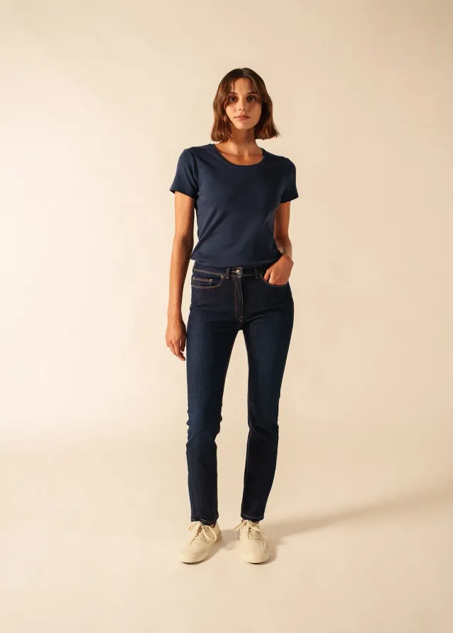 Saint James Mimosa jean slim jean stretch taille haute
