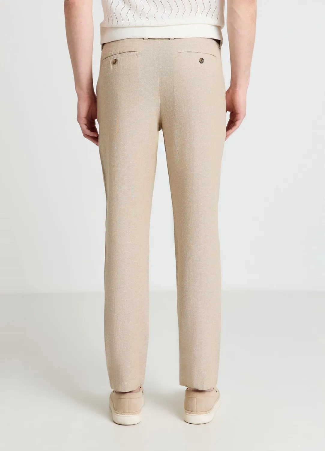 Calliope pantalon chino homme lin coupe droite