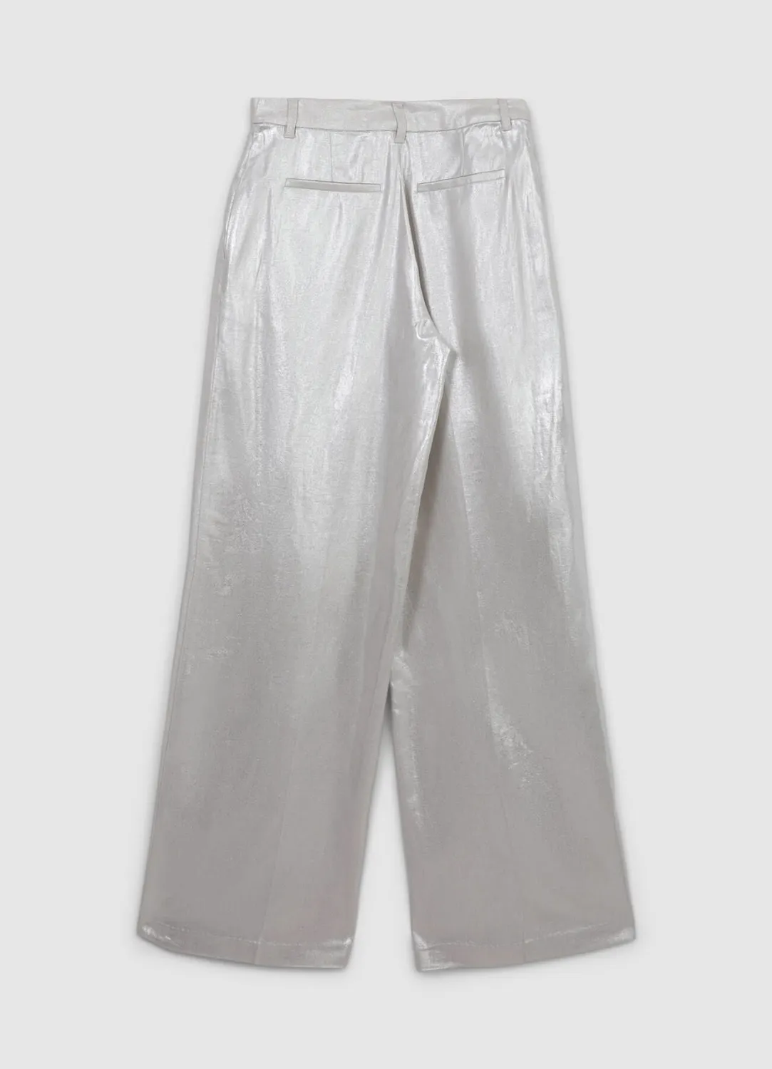 Calliope palazzo pantalon large femme effet enduit