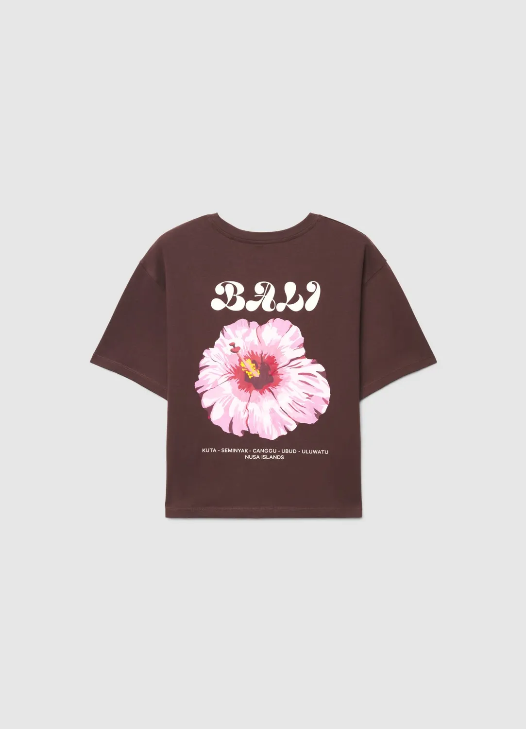 Calliope t-shirt Bali fleur femme ample manches courtes