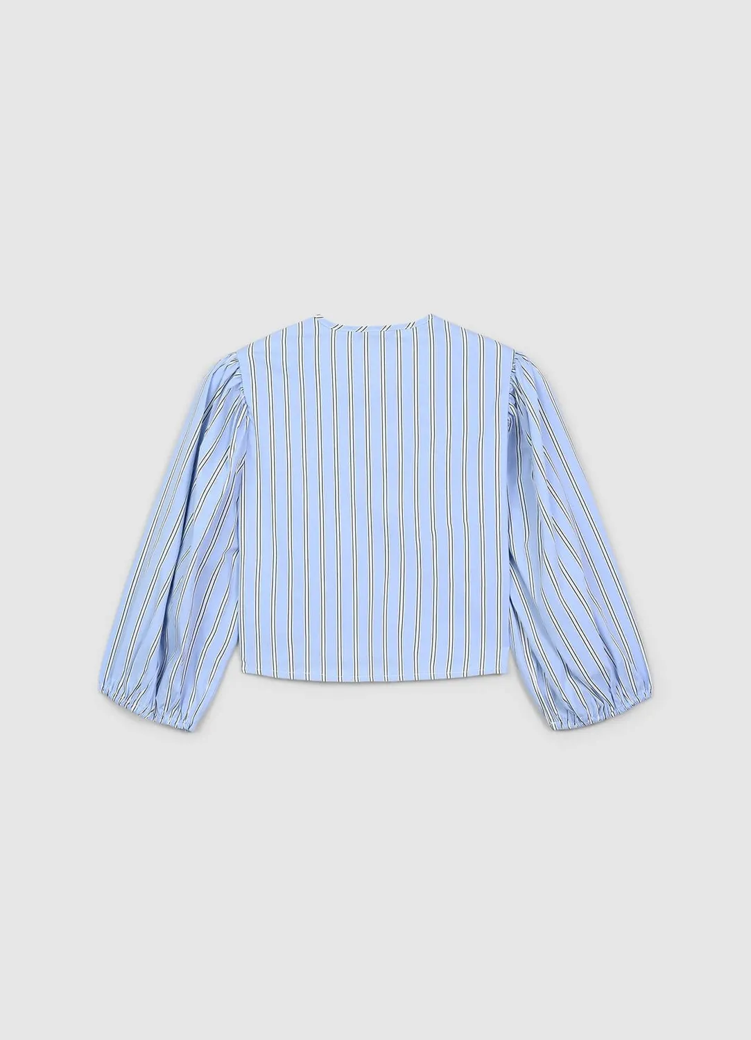 Calliope chemise crop nœuds manches ballon femme