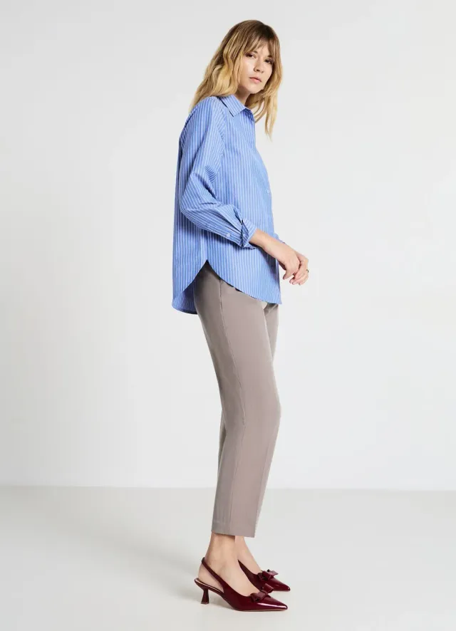 Calliope Rayures chemise femme manches longues coton