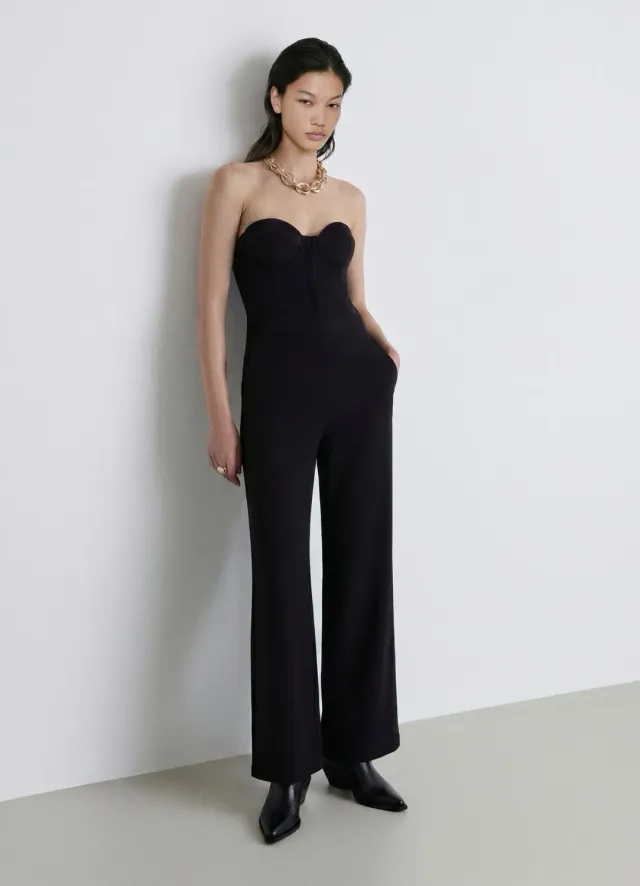 Calliope combinaison bustier femme palazzo sans bretelles