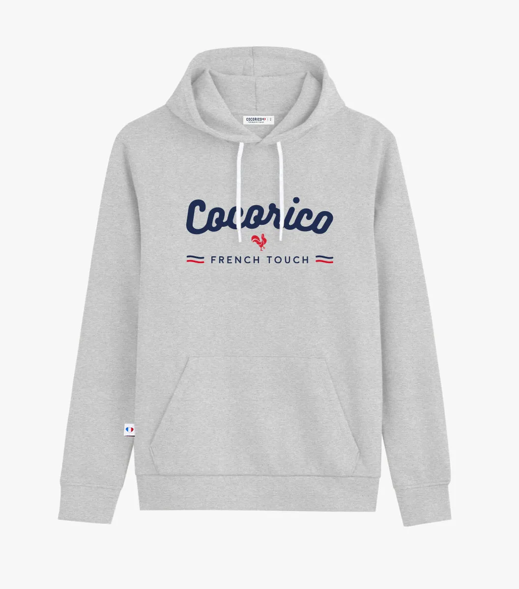 Cocorico French Touch sweat à capuche homme gris coton