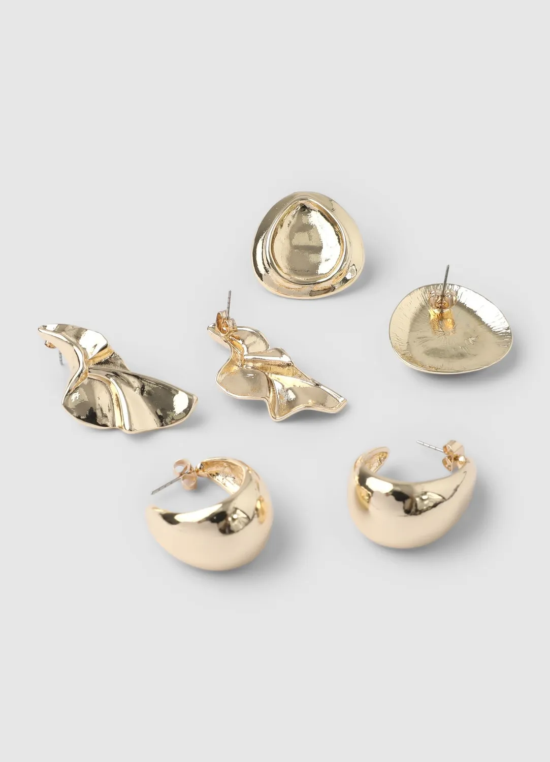 Calliope Pack 3 boucles d'oreilles bold unies
